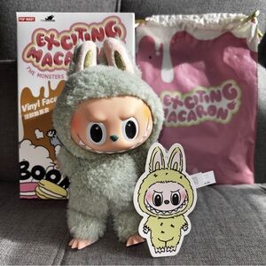 Labubu Exciting Macaron Monster Plush Toy Pop Mart - Soft Green 100% Authentic